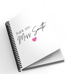 Personalised A5 Notebook - Thank You Teacher Name