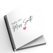 Personalised A5 Notebook - Thank You Teacher Name