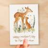 Mother's Day Card For Mum Cute Deer Mother's Day Mothers Day card Mothering Sunday Happy Mother's Day Card For Mom Mommy Mum Mummy - Small (4x6) / Blank Message