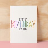 Birthday Card For Her Card For Friend Mum or Sister Birthday Card For Him Brother Dad Happy Birthday Card For Anyone Birthday Gift