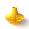 The Kitan Short Vase, Modern and Unique Home Decor for Dried and Preserved Flower Arrangement - Black