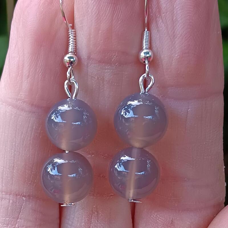 Smokey Quartz Bead Earrings - Passion