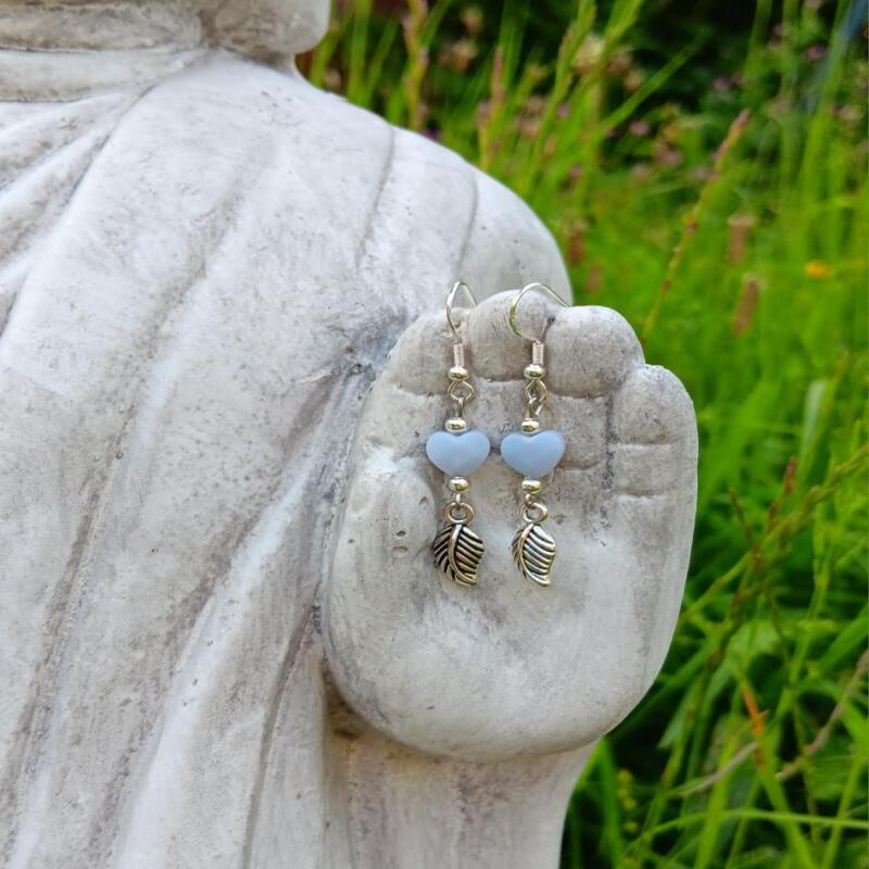 Blue Lace Agate Earrings - Calm