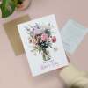 Mother's Day Card For Mum Happy Mother's Day Mothers Day card Mothering Sunday Floral Pink and Puple Flowers Mom Mommy Mum Mummy - Small (4x6) / Blank Message