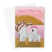 Cute Elephant Mother's Day Card