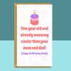 Funny 1st Birthday Card - Personalised - For her or for him - For daughter, son, granddaughter, grandson, niece, nephew or anyone turning 1 - Blank inside - Large
