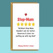 Funny Stepmum Mother's Day Card - Ideal Greetings Card For Your Step-Mum this Mothers Day