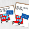 Funny pensioner, old age, old person, old man, old lady birthday card: Pensioner bus pass - not long to wait (Size A6/A5/A4/Square 6x6") - A6: Single card