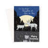 Traditional Reindeer Christmas Card - Daughter & Son-in-law - A5 Portrait - 1 Card