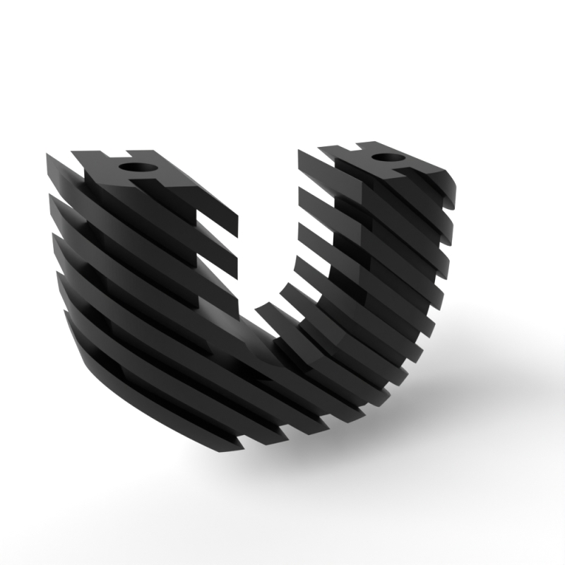 The Wiko U-Vase, Modern and Unique Home Decor for Dried and Preserved Flower Arrangement - Black