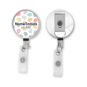 Personalised Metal ID Reel - Pastel Easter Eggs