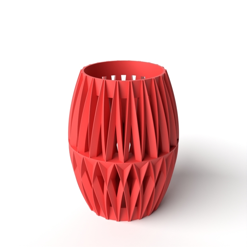 The Reni Vase, Modern and Unique Home Decor for Dried and Preserved Flower Arrangement - Matte Dark Green