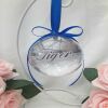 8 cm Beautiful Photo Bauble,Pet Bauble, Pet Christmas Ornament,Pet remembrance - Baby pink