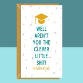 Funny Graduation Card - For Him or For Her - For those graduating from college or university, law school or other - Can be personalised