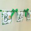 Personalised Baby Safari Banner,Wild One Name Banner,Baby Safari Nursery Decor - Without bows