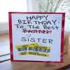 Hilariously Funny Reduction Brother/Sister Birthday Card - Brother crossed out