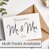 Thank you from Mr and Mrs Personalised Cards inc. envelopes - Folded - Personalised, Simple Mr & Mrs Thank You Cards. Mr and Mrs, Mrs and Mr - A6 - 4.1" x 5.8" - Pack of 20