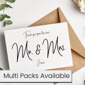 Thank you from Mr and Mrs Personalised Cards inc. envelopes - Folded - Personalised, Simple Mr & Mrs Thank You Cards. Mr and Mrs, Mrs and Mr