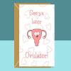 Funny Hysterectomy Card - See ya later ovulator! - Get Well Soon Card For Her - Personalised inside if needed - Blank inside