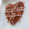 7th Anniversary Gift, Copper Heart Shadow Box, Personalised Copper Flowers, 7 Year Anniversary Frame, Custom Wedding Anniversary Gift - White