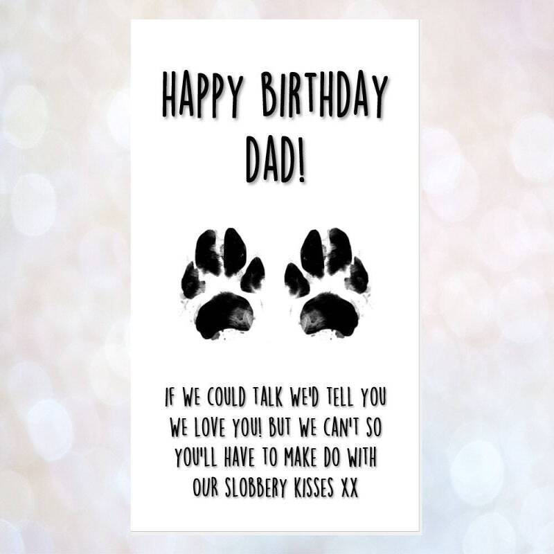 personalised birthday card from the dog, card from the 2 dogs, funny dog card, dad, mum, dad, brother, sister, any name, dog sitter, cute