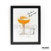 PORNSTAR MARTINI  Splatter Art Print, High Gloss Print, Splash Art, Home Decor, Home Bar Custom Drink Art Cocktails - A6