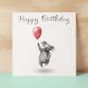 Birthday Card for Child Birthday Card For Kids Birthday Card For Her or Him Cute Koala Birthday Card With Birthday Balloons For Boy or Girl - Square (6x6) / Blank Message