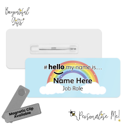 #hello my name is... Name Badge - Cute Rainbow