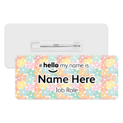 #hello my name is... Name Badge - Vintage Daisies