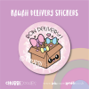 Kawaii Bow Delivery Stickers - Glossy