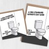 A bog standard Father's Day card for a bog standard dad funny toilet humour for Dad, Father, Papa, Daddy (Size A6/A5/A4/Square 6x6") - A6: Single card