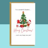 Godson Christmas Card - Ideal personalised Xmas card for your God-Son