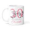 Personalised Floral 30th Birthday Mug