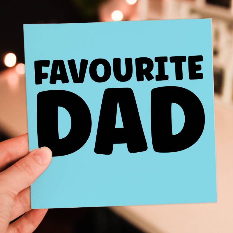 Funny favourite person birthday card for mum, dad, brother, sister, wife, husband, auntie, uncle, niece, nephew (Size A6/A5/A4/Square 6x6") - A6: Single card - Blue