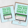 Happy birthday you big freak in the sheets funny spreadsheets, office humour card for colleague, geek, nerd (Size A6/A5/A4/Square 6x6") - A6: Single card